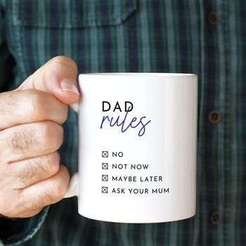 Dad Rules Coffee Mug For Father’s Day, 5 of 5
