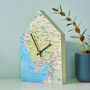 Personalised Map Location House Wall Clock, thumbnail 7 of 9