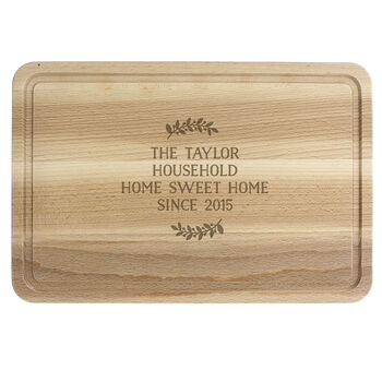 Personalised Wreath Chopping Board, 3 of 4