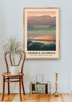 Arnside And Silverdale Aonb Travel Poster Art Print, 5 of 8