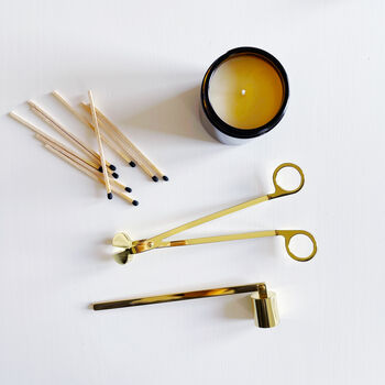 Gold Candle Wick Trimmer And Snuffer Set, 7 of 7