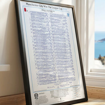 Manchester City Final League Cup Winners 2026 Commentary Print, 2 of 6