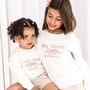 'Big Sister/Little Sister' Embroidered Bow Detail Sweatshirt, thumbnail 1 of 10