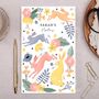 Personalised Notebook With Pastel Rabbits And Flowers, thumbnail 1 of 4