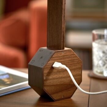 Cherry Octagon Plus Clock Desk Light, 4 of 5