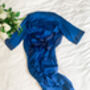 Libra Zodiac Royal Blue Silk Robe, thumbnail 1 of 1