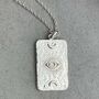 Sterling Silver Moonstone Ladies Necklace Evil Eye Moon, thumbnail 10 of 12