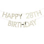 Gold Customisable Happy Birthday Bunting, thumbnail 2 of 3