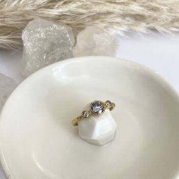 'Sylvie' Salt And Pepper Diamond Engagement Ring, 3 of 11