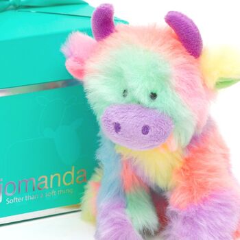 Scottish Baby Rainbow Highland Cow Gift Boxed, 4 of 7