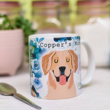 Personalised Dog Floral Mug Dog Mum Gift, 11 of 12