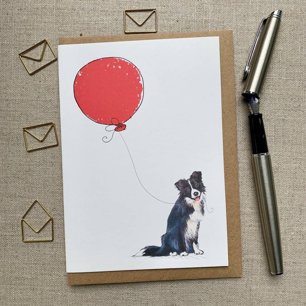 Personalised Border Collie Birthday Card, 1 of 7