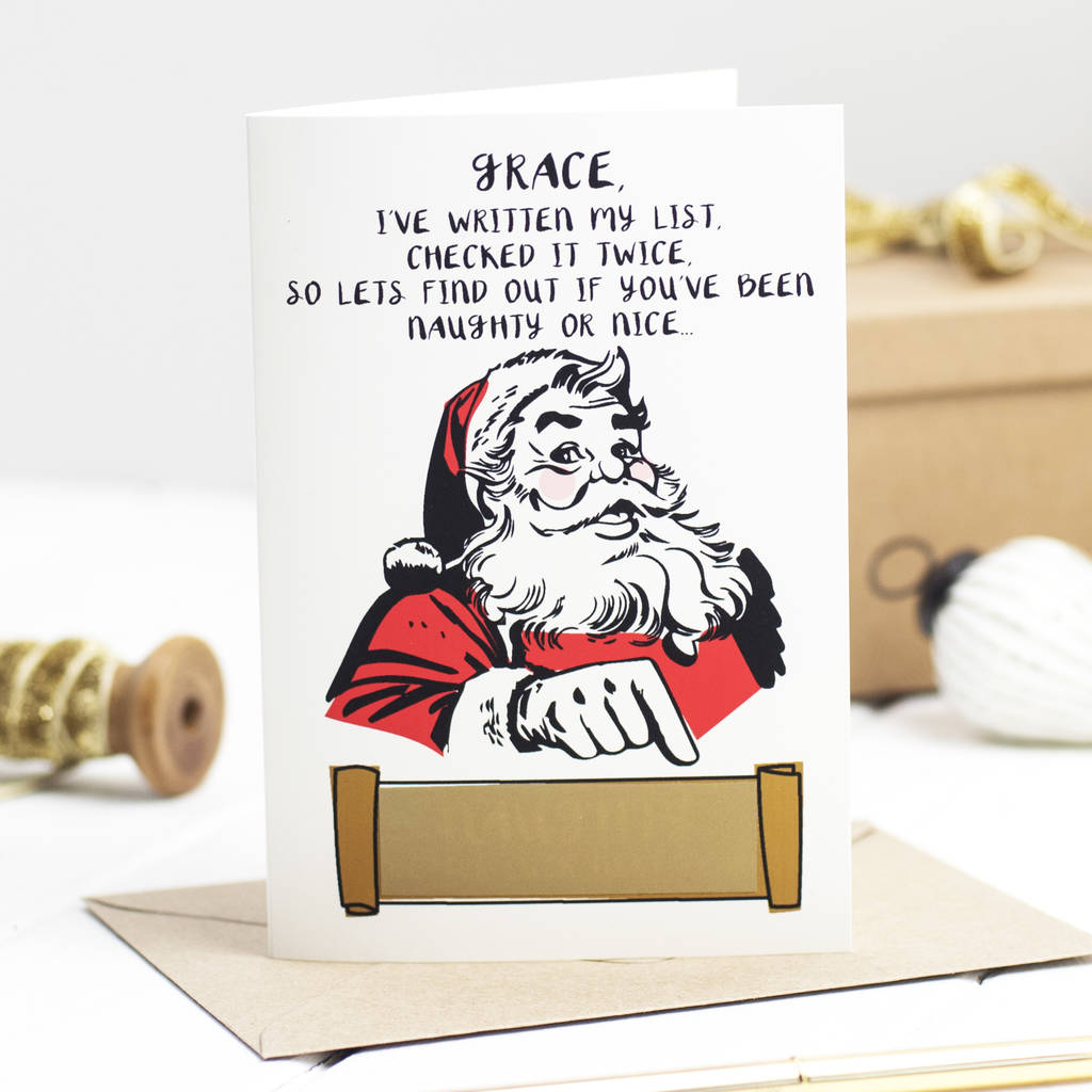Personalised Santa Christmas Scratch Card