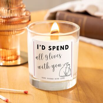 Cat Lover Valentines Candle For Her, Cat Mum Dad Gift, 3 of 6