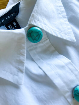 Tranquil Turquoise Button Cover Set, 3 of 5
