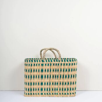 Woven Reed Basket Green, 2 of 7