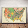 Personalised 1886 Rare Geology Map Of USA And Canada, thumbnail 1 of 5