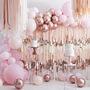 Rose Gold Party Balloon Tail Streamers, thumbnail 3 of 3