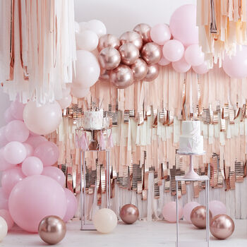 Rose Gold Party Balloon Tail Streamers, 3 of 3