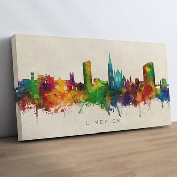 Limerick Ireland Skyline Cityscape Art Print, 10 of 12