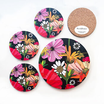 Summer Poppies Bottle Stand And Coaster Set, 9 of 9