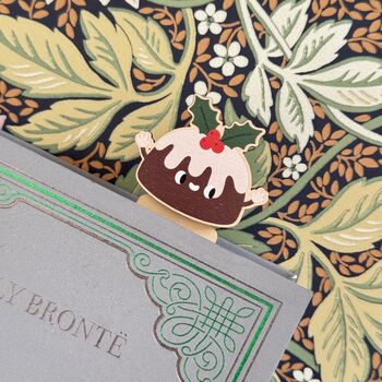 Christmas Pudding Wooden Bookmark, 2 of 4