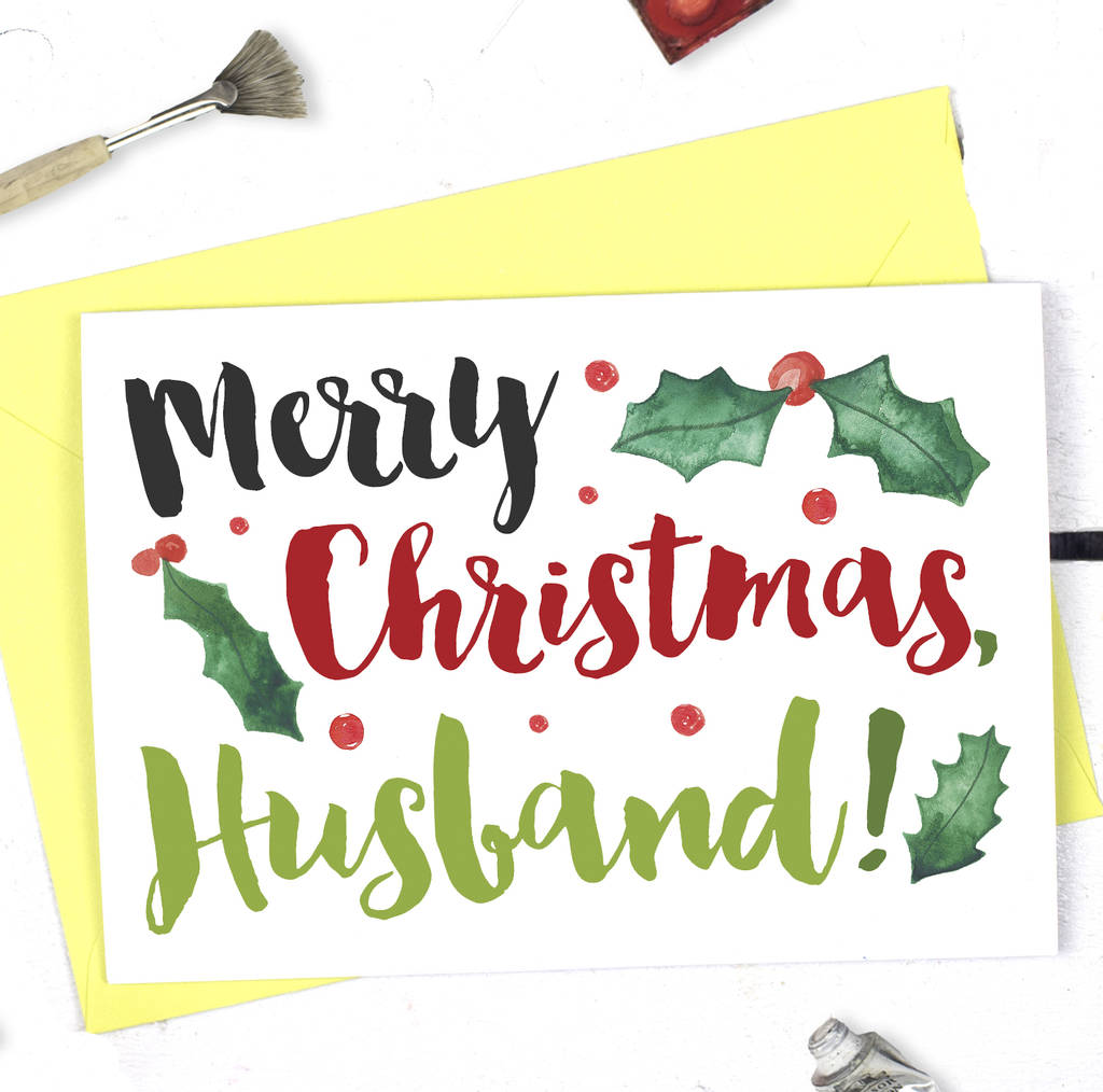 Merry Christmas Husband Christmas Card By Alexia Claire