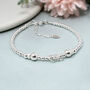 30th Birthday Beaded Rings Bracelet, Sterling Silver, thumbnail 1 of 4