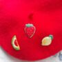 Fruit Design Hand Embroidered Child's Beret, thumbnail 2 of 4