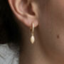 Nekomeishi Semi Precious Cream Cats Eye Earrings, thumbnail 4 of 5