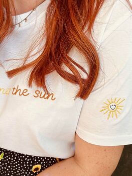 Embroidered 'Here Comes The Sun' T Shirt, 12 of 12