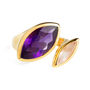 Purple Amethyst Gold Vermeil Cocktail Ring, thumbnail 1 of 4