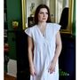 Ladies White Cotton Lace Panel Nightdress 'Valerie', thumbnail 4 of 5