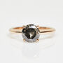 18ct Rose Gold Round Salt And Pepper Diamond Ring, thumbnail 1 of 3