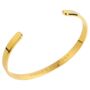 Men's Minimalist Polished 18 K Gold Plated Titanium Cuff Bangle, thumbnail 5 of 7