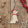 Yellow Labrador Dog Christmas Decoration Personalisation Available, thumbnail 1 of 4