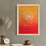 Personalised Diwali Lotus Framed Wall Print, thumbnail 1 of 6