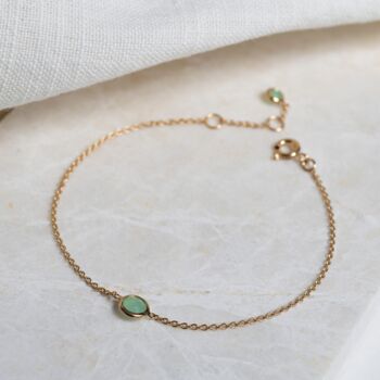 Bilbao June Gold Birthstone Bracelet Moonstone, 2 of 4