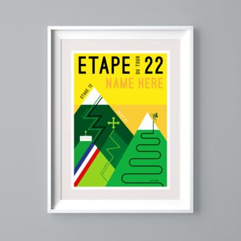 *Personalised* Etape Du Tour 2022 – Cycling Print, 4 of 4