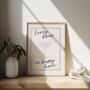 Every Hour Is Happy Hour Wall Print | Cornflower Blue, Navy And Cream, thumbnail 2 of 3
