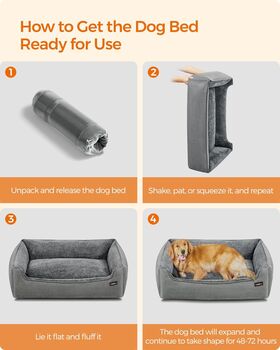 Pet Sofa Bed With Reversible Cushion And Raised Edges, 8 of 9