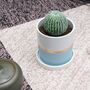 Indoor Blue Ceramic Plants Flower Planter Pot, thumbnail 2 of 9