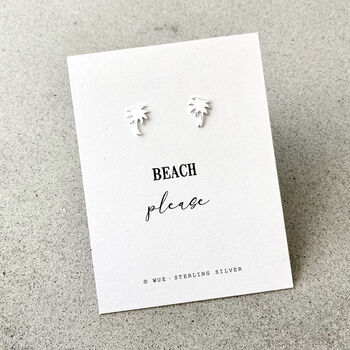 Silver Palm Tree Earrings. Beach Please, 4 of 4