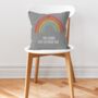 Personalised Children's Nursery Rainbow Cushion, thumbnail 1 of 6