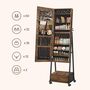 Floor Standing Jewelry Cabinet With Full Length Mirror, thumbnail 3 of 10