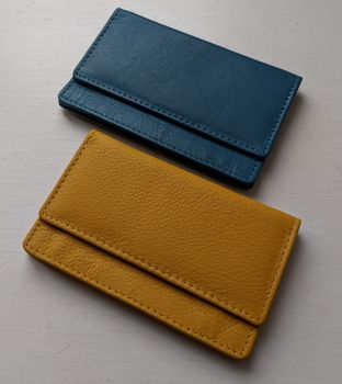 Personalised Large Leather Card Holder, 12 of 12
