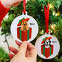 Personalised Cute Dog In Present Christmas Decoration, thumbnail 10 of 12