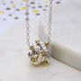 Personalised Silver And Gold Ball Scroll Necklace, thumbnail 9 of 10