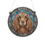 Cocker Spaniel Chocolate Stained Glass Effect Suncatcher, thumbnail 3 of 6