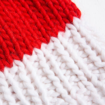 Children's Santa Hat Easy Knitting Kit, 8 of 11